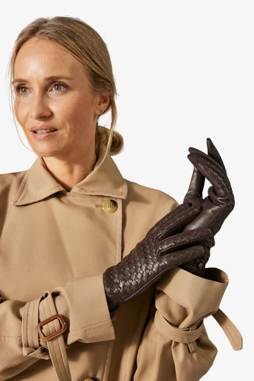Adax glove Silke Dark brown