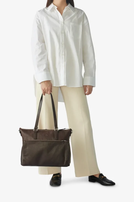 Napoli working bag Malia 14¨ Dark brown