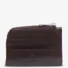 Salerno credit card holder Susy Dark brown