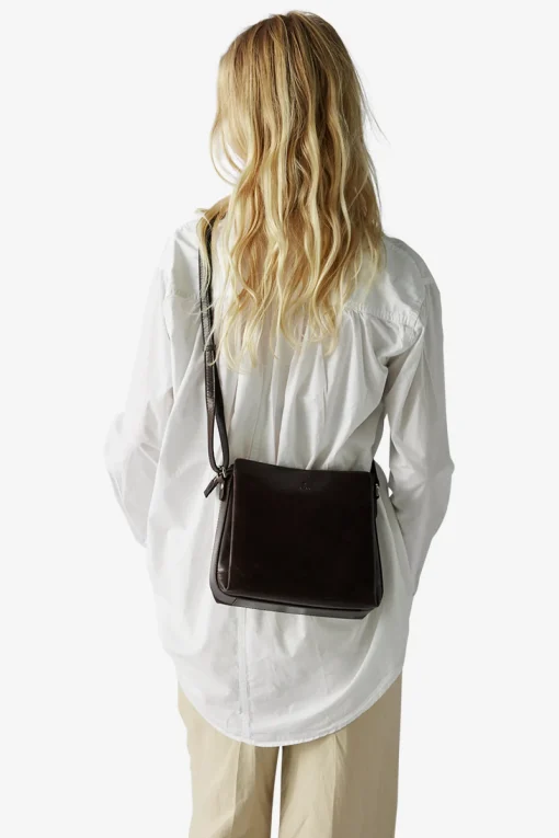 Salerno shoulder bag Sia Dark brown
